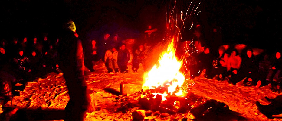 Finish off your evening with some stories and songs around a toasty campfire! There