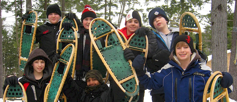 Camp Muskoka in the winter is a very special place. Learning to snowshoe is just the beginning!